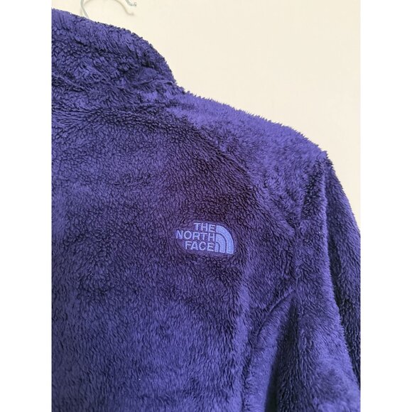 The North Face Logo Purple Fleece Full Zip High Neck Jacket Size Small Athleisur - Picture 7 of 7